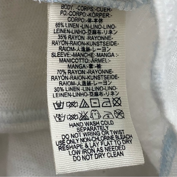 FREE PEOPLE We The Free Never Give Up Oversized Top V Neck Tee in Ivory White XS - Picture 8 of 13